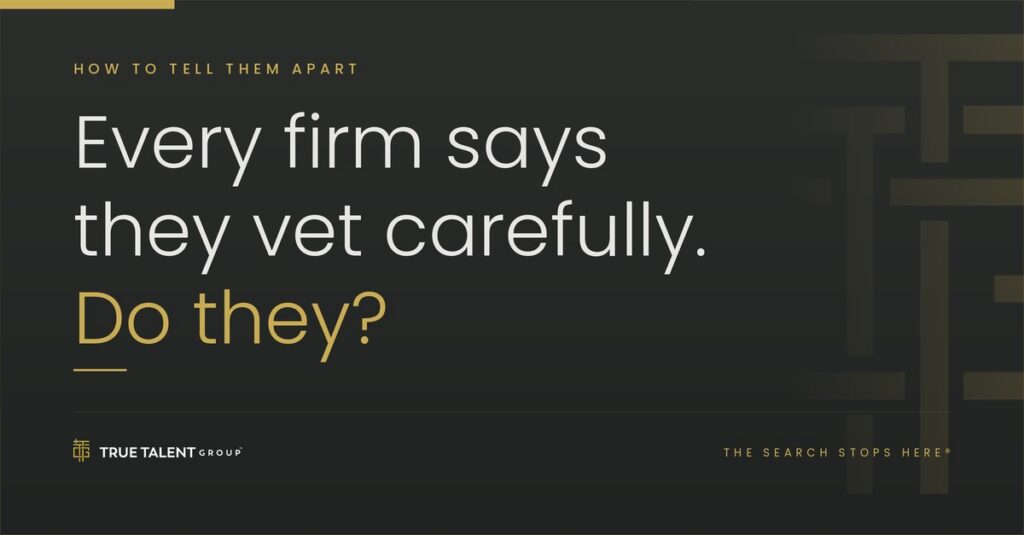 Every firm says they vet carefully. Do they?